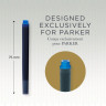 Картридж PARKER QUINK Z11 синие чернила смывающиеся для ручек перьевых для Parker (5 шт) CW1950383