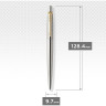 Ручка шариковая PARKER JOTTER CORE K61 (1953206) Stainless Steel GT M синяя, чернила черные